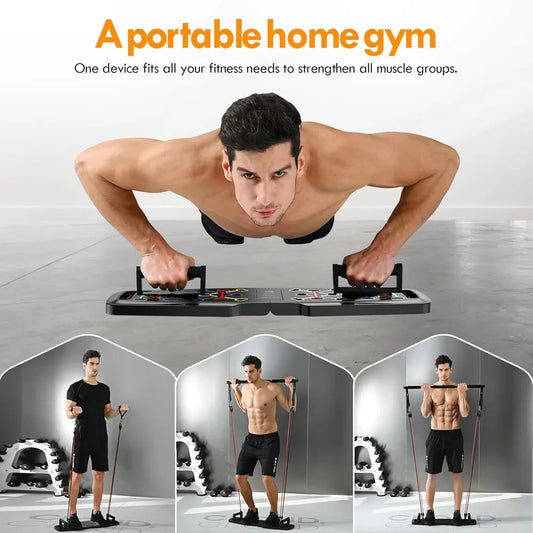 Portable Home Gym Push-Up Board System – Full Body Workout Kit